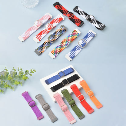 For Samsung Galaxy Watch Active2 44mm Adjustable Nylon Braided Elasticity Watch Band(Pink) by buy2fix