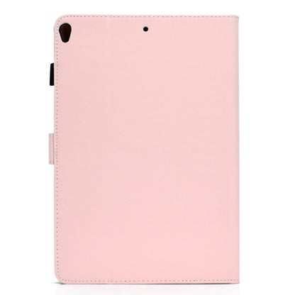For iPad 10.2 2021 / 2020 / 2019 Solid Color Horizontal Flip Leather Case with Holder & Card Slots & Pen Slot & Sleep / Wake-up Function(Pink) by buy2fix