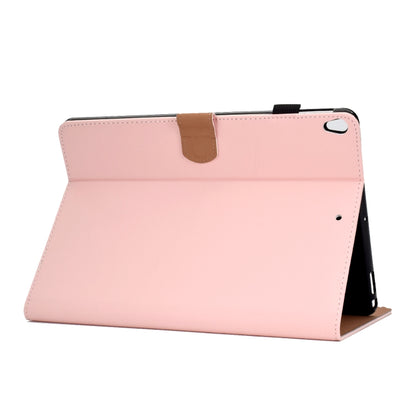 For iPad 10.2 2021 / 2020 / 2019 Solid Color Horizontal Flip Leather Case with Holder & Card Slots & Pen Slot & Sleep / Wake-up Function(Pink) by buy2fix