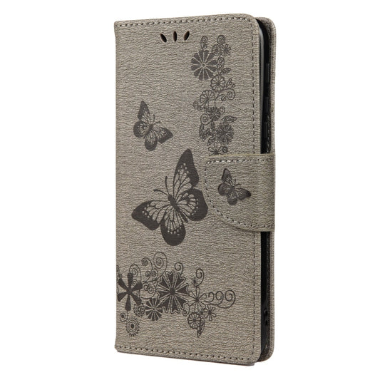 For Motorola Moto G30 Butterflies Embossing Horizontal Flip Leather Case with Holder & Card Slots & Wallet(Grey) by buy2fix