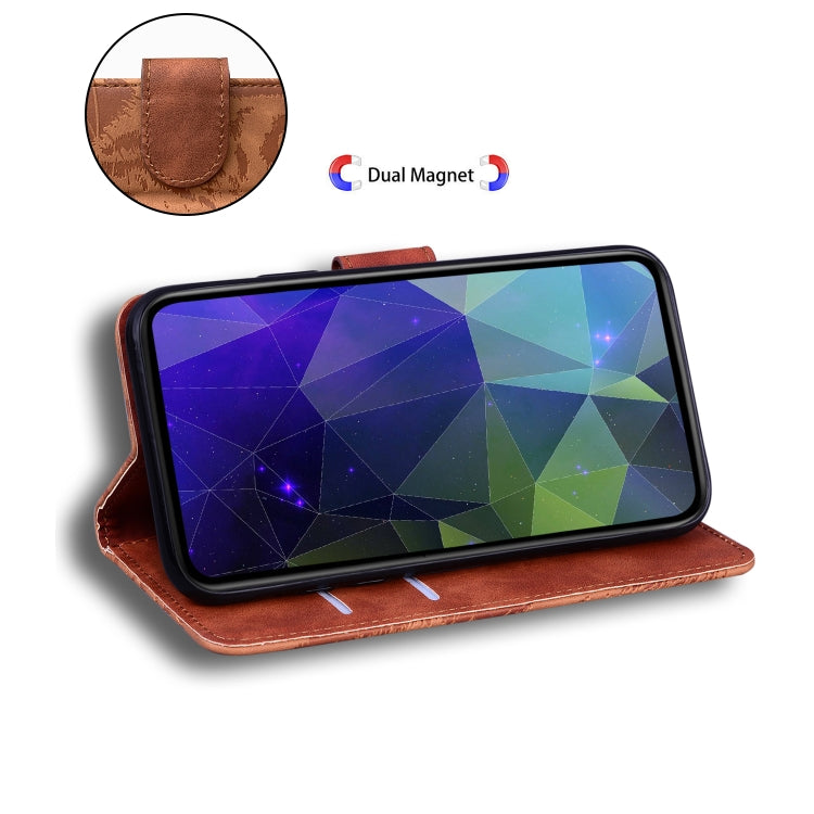 For Samsung Galaxy Xcover 5 Tiger Embossing Pattern Horizontal Flip Leather Case with Holder & Card Slots & Wallet(Brown) by buy2fix