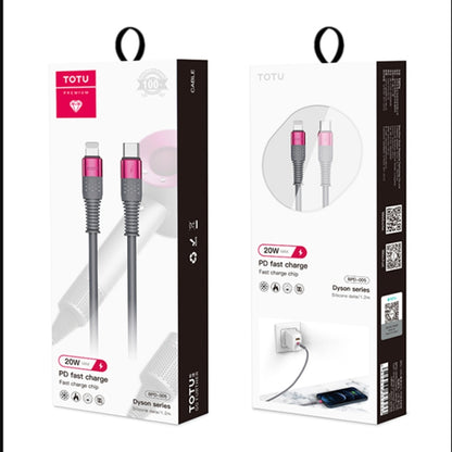 TOTUDESIGN BL-012 Dyson Series 3A USB to 8 Pin Silicone Data Cable for iPhone, iPad, Length: 1.2m(Purple Red) - Normal Style Cable by TOTUDESIGN | Online Shopping UK | buy2fix