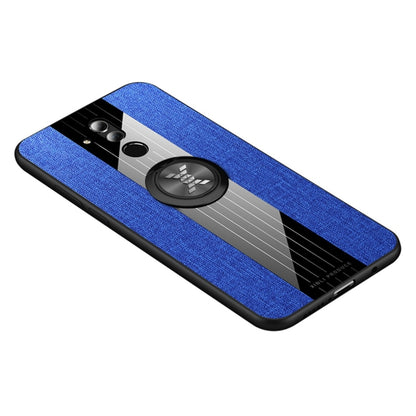 For Huawei Mate 20 Lite / Maimang 7 XINLI Stitching Cloth Textue Shockproof TPU Protective Case with Ring Holder(Blue) - Huawei Cases by XINLI | Online Shopping UK | buy2fix