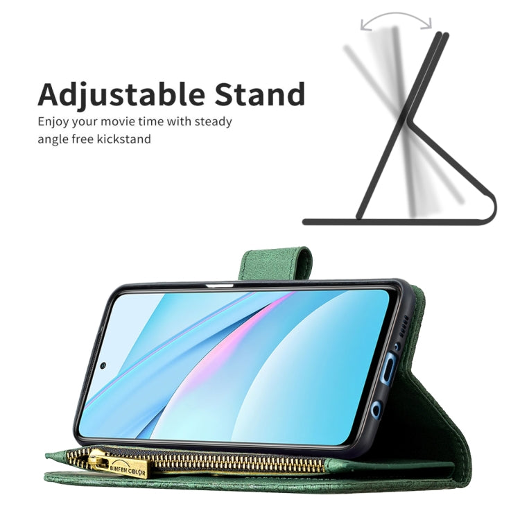 For Xiaomi Mi 10T Lite 5G Flying Butterfly Embossing Pattern Zipper Horizontal Flip Leather Case with Holder & Card Slots & Wallet(Green) by buy2fix