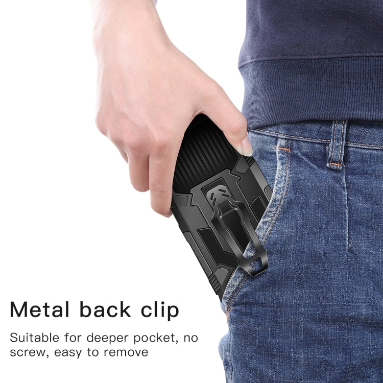 For Samsung Galaxy S21 FE Armor Warrior Shockproof PC + TPU Protective Case(Gray) by buy2fix