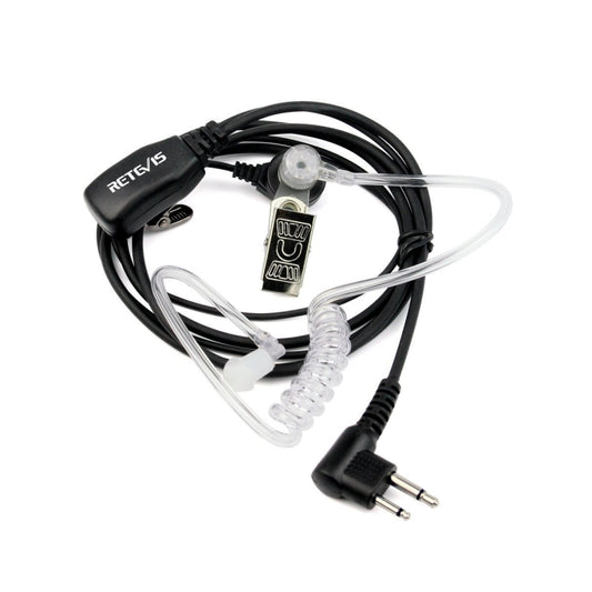 RETEVIS C9025 M 2 Pin PTT Air guide Noise Reduction Covert Acoustic Tube Earphone Microphone by RETEVIS