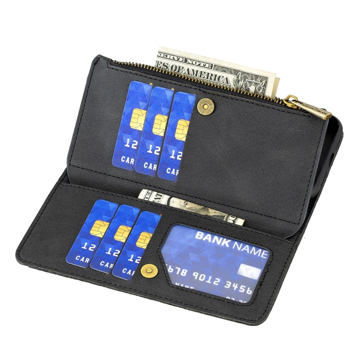 For Samsung Galaxy A41 Flying Butterfly Embossing Pattern Zipper Horizontal Flip Leather Case with Holder & Card Slots & Wallet(Black) by buy2fix