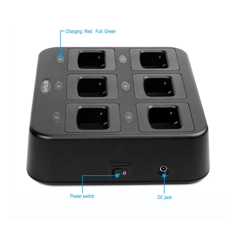 RETEVIS RTC777 Six-Way Walkie Talkie Charger for Retevis H777, US Plug - Consumer Electronics by RETEVIS | Online Shopping UK | buy2fix