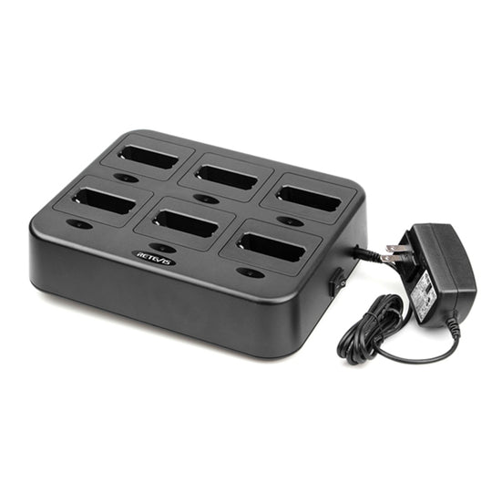 RETEVIS RTC22 Multi-function Six-Way Walkie Talkie Charger for Retevis RT22, US Plug