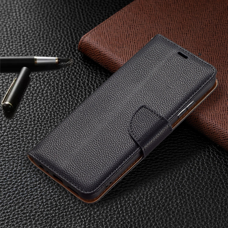 For Samsung Galaxy A22 5G Litchi Texture Pure Color Horizontal Flip Leather Case with Holder & Card Slots & Wallet & Lanyard(Black) by buy2fix