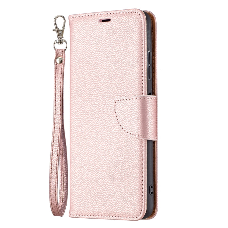 For Samsung Galaxy A22 5G Litchi Texture Pure Color Horizontal Flip Leather Case with Holder & Card Slots & Wallet & Lanyard(Rose Gold) by buy2fix
