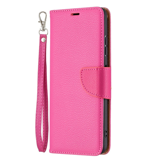 For Samsung Galaxy A22 5G Litchi Texture Pure Color Horizontal Flip Leather Case with Holder & Card Slots & Wallet & Lanyard(Rose Red) by buy2fix
