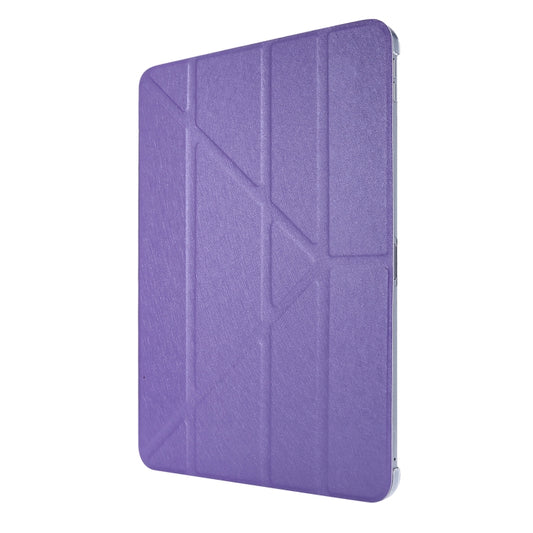 For iPad Pro 11 2022 / 2021 Silk Texture Horizontal Deformation Flip Leather Tablet Case with Holder(Purple) by buy2fix