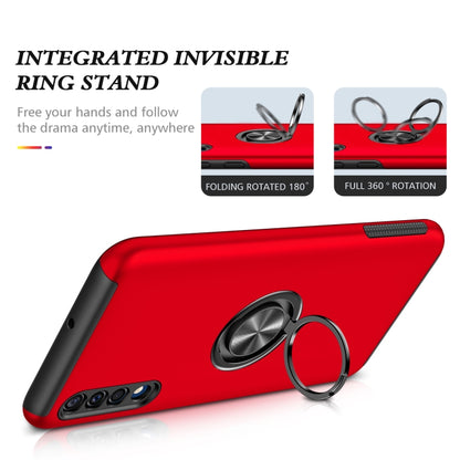 For Samsung Galaxy A30s / A50s / A50 PC + TPU Shockproof Magnetic Protective Case with Invisible Ring Holder(Red) by buy2fix