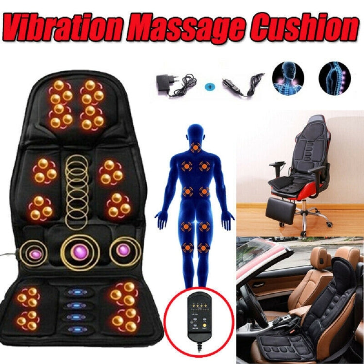 5 Massage Heads 8 Modes Car / Household Multifunctional Whole Body Cervical Massage Seat Cushion, Plug Type:AU Plug(Black) by buy2fix
