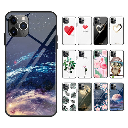 For iPhone 11 Colorful Painted Glass Case(Starry Sky) by buy2fix