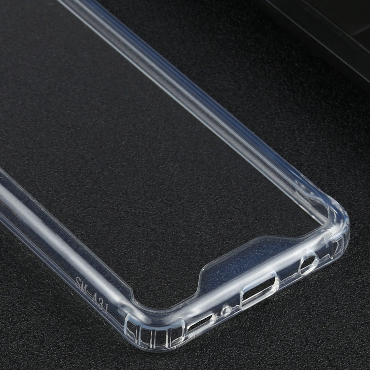 For Samsung Galaxy A31 Four-corner Shockproof Transparent TPU + PC Protective Case by buy2fix