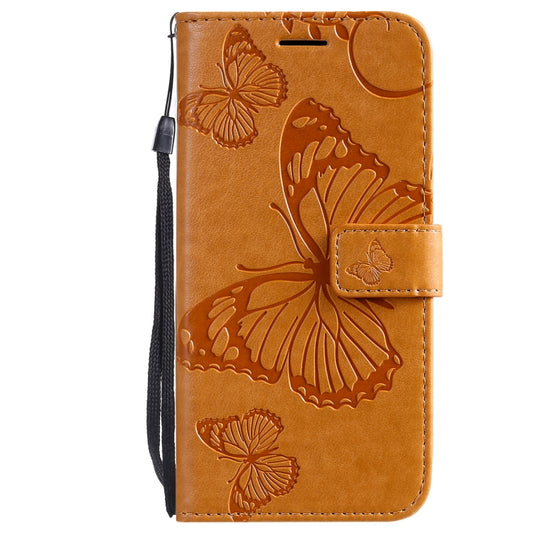 For OPPO A94 5G / F19 Pro / Reno 5F Pressed Printing Butterfly Pattern Horizontal Flip PU Leather Case with Holder & Card Slots & Wallet & Lanyard(Yellow) by buy2fix