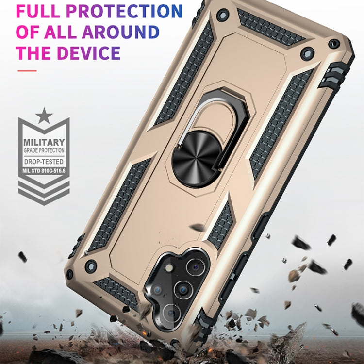For Samsung Galaxy A32 4G Shockproof TPU + PC Protective Case with 360 Degree Rotating Holder(Gold) by buy2fix