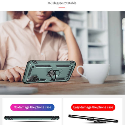 For Samsung Galaxy A32 4G Shockproof TPU + PC Protective Case with 360 Degree Rotating Holder(Green) by buy2fix