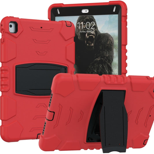 3-Layer Protection Screen Frame + PC + Silicone Shockproof Combination Case with Holder For iPad 9.7 (2018) / (2017) / Air 2 / Pro 9.7(Red+Black) by buy2fix
