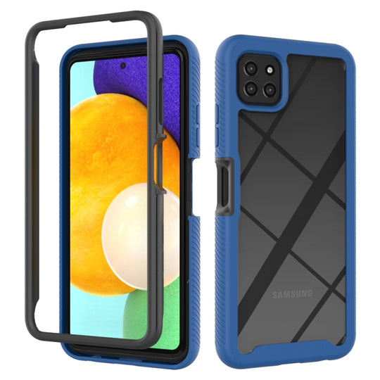 For Samsung Galaxy A22 5G Starry Sky Solid Color Series Shockproof PC + TPU Case(Royal Blue)