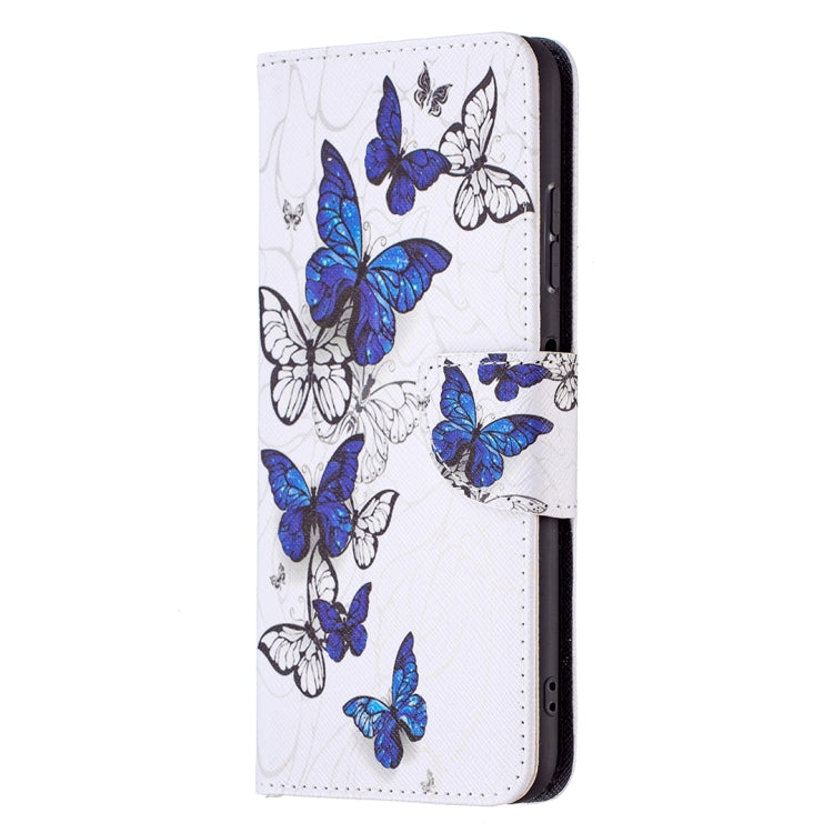 For Samsung Galaxy A22 5G Colored Drawing Horizontal Flip Leather Case with Holder & Card Slots & Wallet(Butterflies) by buy2fix