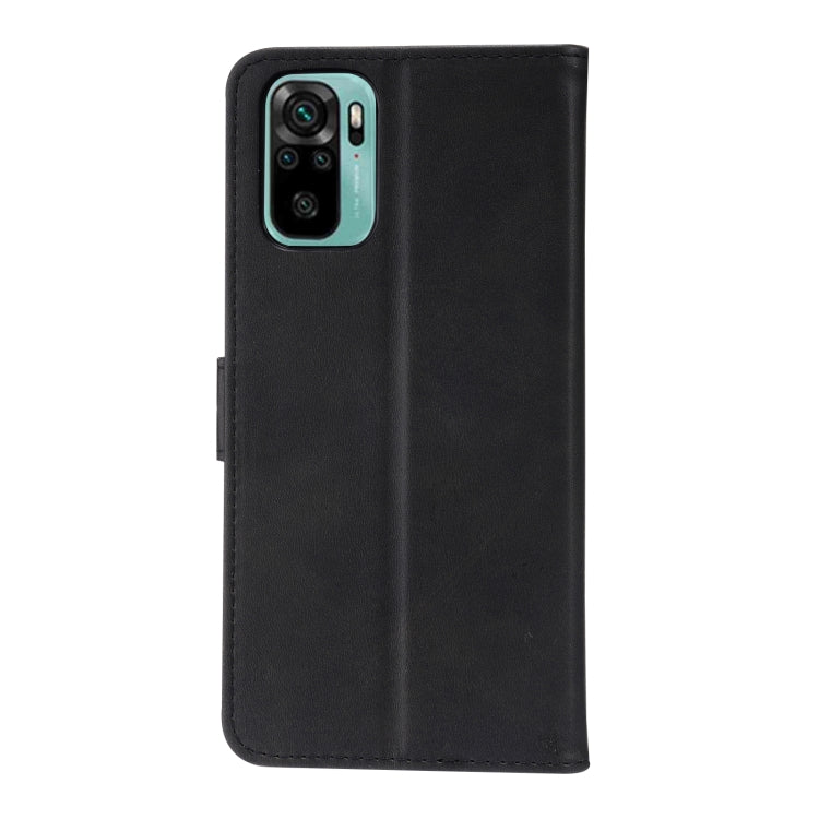 For Xiaomi Redmi Note 10 4G Embossed Happy Cat Pattern Horizontal Flip Leather Case with Holder & Card Slots & Wallet(Black) by buy2fix