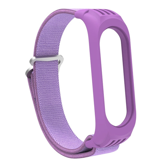 For Xiaomi Mi Band 6 / 5 / 4 / 3 9-shaped Buckle Twill Watch Band(Purple) by buy2fix