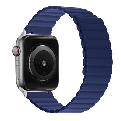 Silicone Magnetic Watch Band For Apple Watch Series 7 41mm / 6 & SE & 5 & 4 40mm / 3 & 2 & 1 38mm(Black) by buy2fix