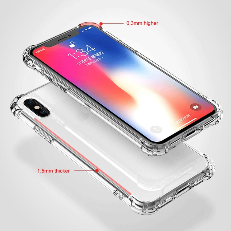 For iPhone X / XS Shockproof TPU Frame + Acrylic Back Panel Protective Case(White) by buy2fix