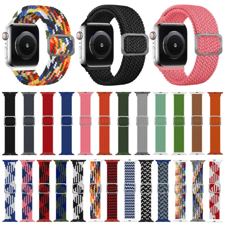 Buckle Braided Elastic Strap Watch Band For Apple Watch Series 7 45mm / 6 & SE & 5 & 4 44mm / 3 & 2 & 1 42mm(Red) by buy2fix