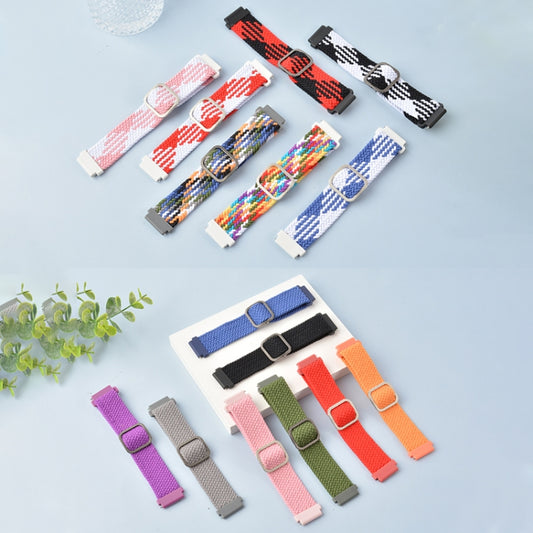 For Huawei Watch 3 / 3 Pro Adjustable Nylon Braided Elasticity Watch Band(Rainbow) by buy2fix