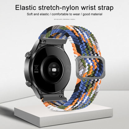 For Huawei Watch 3 / 3 Pro Adjustable Nylon Braided Elasticity Watch Band(Rainbow) by buy2fix