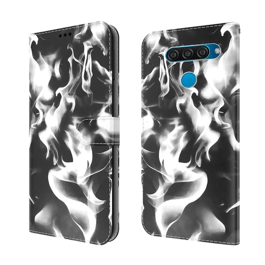 For LG K50 / Q60 Cloud Fog Pattern Horizontal Flip Leather Case with Holder & Card Slot & Wallet(Black) by buy2fix