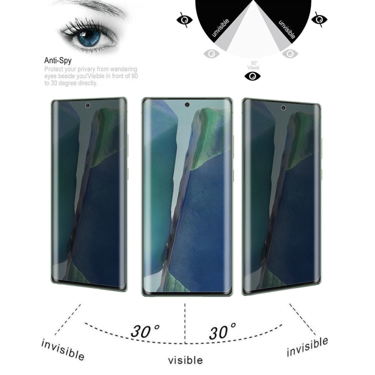 For Samsung Galaxy Note20 0.3mm 9H Surface Hardness 3D Curved Surface Privacy Glass Film by buy2fix