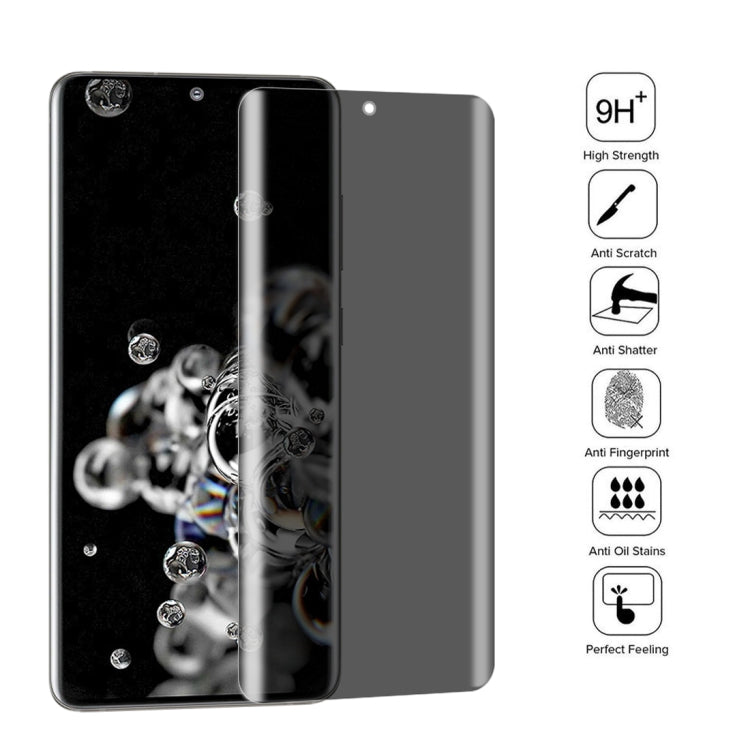 For Samsung Galaxy S20 Ultra 25pcs 0.3mm 9H Surface Hardness 3D Curved Surface Privacy Glass Film by buy2fix