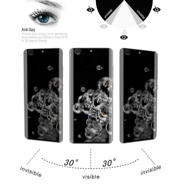 For Samsung Galaxy S20 Ultra 25pcs 0.3mm 9H Surface Hardness 3D Curved Surface Privacy Glass Film by buy2fix