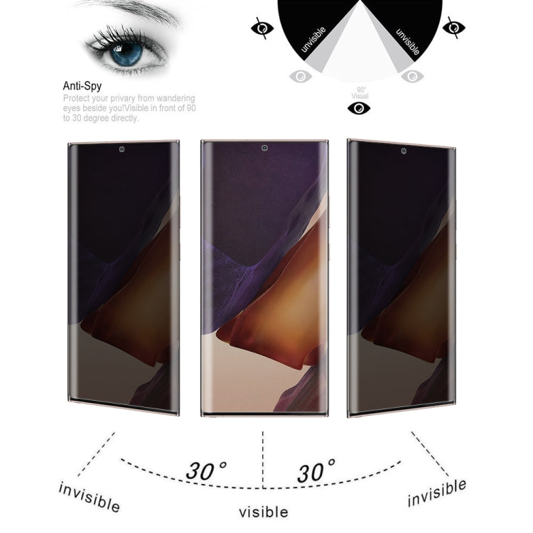 For Samsung Galaxy Note20 Ultra 25pcs 0.3mm 9H Surface Hardness 3D Curved Surface Privacy Glass Film by buy2fix
