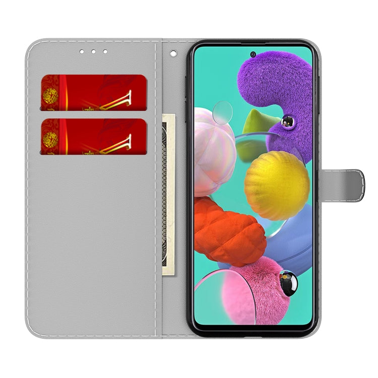 For Samsung Galaxy A51 4G Cloud Fog Pattern Horizontal Flip Leather Case with Holder & Card Slot & Wallet(Dark Green) by buy2fix