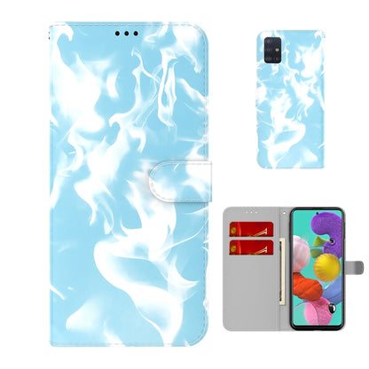 For Samsung Galaxy A71 4G Cloud Fog Pattern Horizontal Flip Leather Case with Holder & Card Slot & Wallet(Sky Blue) by buy2fix