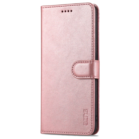 For OPPO A94 5G / A95 5G / Reno5Z 5G / F19 Pro+ AZNS Skin Feel Calf Texture Horizontal Flip Leather Case with Card Slots & Holder & Wallet(Rose Gold) by AZNS