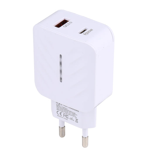 LZ-822A+C PD 20W USB-C / Type-C + QC 3.0 USB Fast Travel Charger, EU Plug by buy2fix