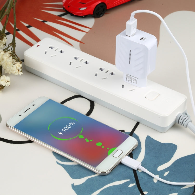 LZ-822A+C PD 20W USB-C / Type-C + QC 3.0 USB Fast Travel Charger, EU Plug - Mobile Accessories by buy2fix | Online Shopping UK | buy2fix