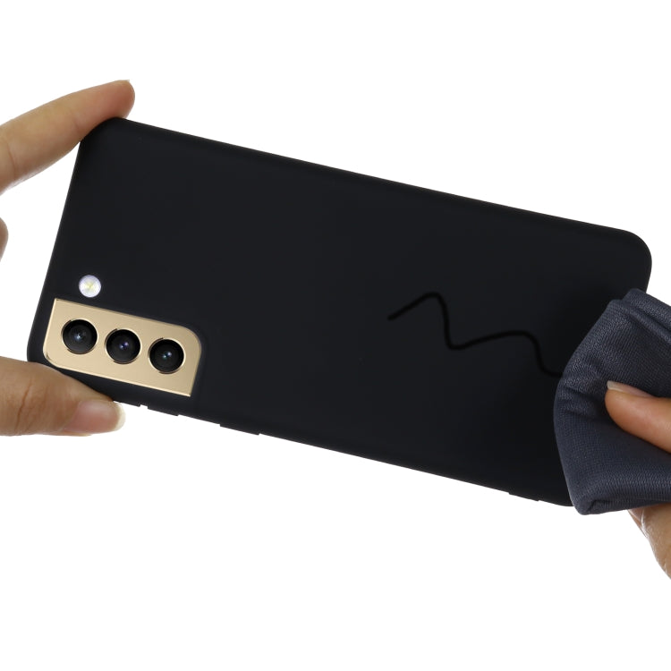 For Samsung Galaxy S21 FE 5G Pure Color Liquid Silicone Shockproof Full Coverage Case(Black) by buy2fix