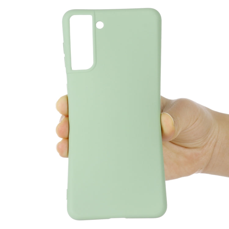 For Samsung Galaxy S21 FE 5G Pure Color Liquid Silicone Shockproof Full Coverage Case(Green) by buy2fix