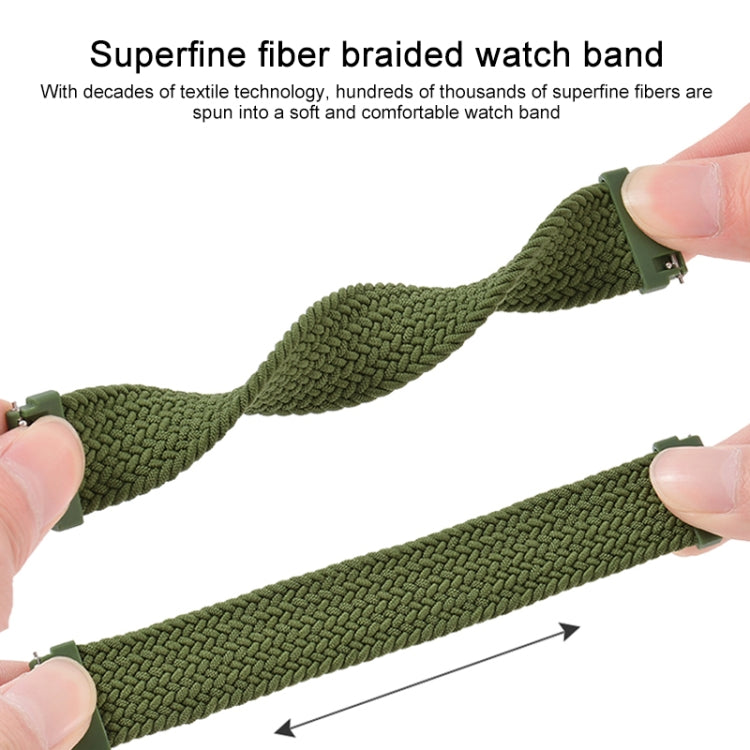 For Huawei Watch 3 / 3 Pro Adjustable Nylon Braided Elasticity Watch Band, Size:125mm(Black) by buy2fix