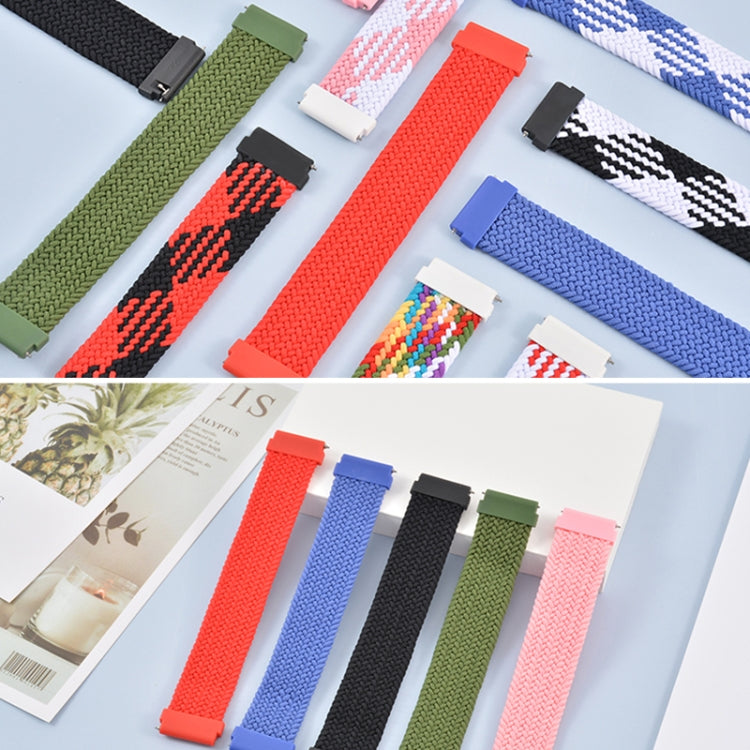 For Huawei Watch 3 / 3 Pro Adjustable Nylon Braided Elasticity Watch Band, Size:155mm(Black) by buy2fix