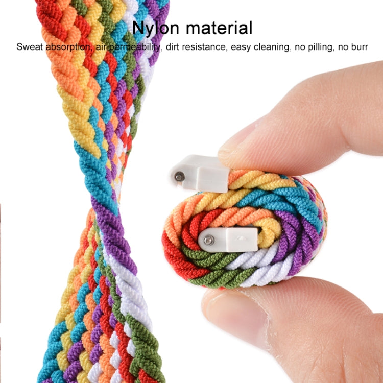 For Huawei Watch 3 / 3 Pro Adjustable Nylon Braided Elasticity Watch Band, Size:165mm(Black) by buy2fix