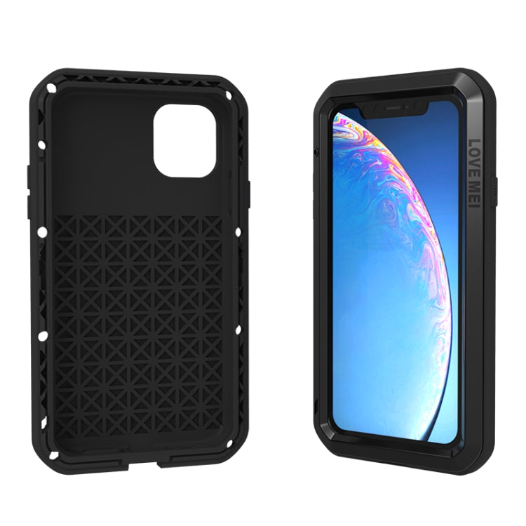 For iPhone 11 Pro Max LOVE MEI Metal Shockproof Waterproof Dustproof Protective Case(Black) by LOVE MEI